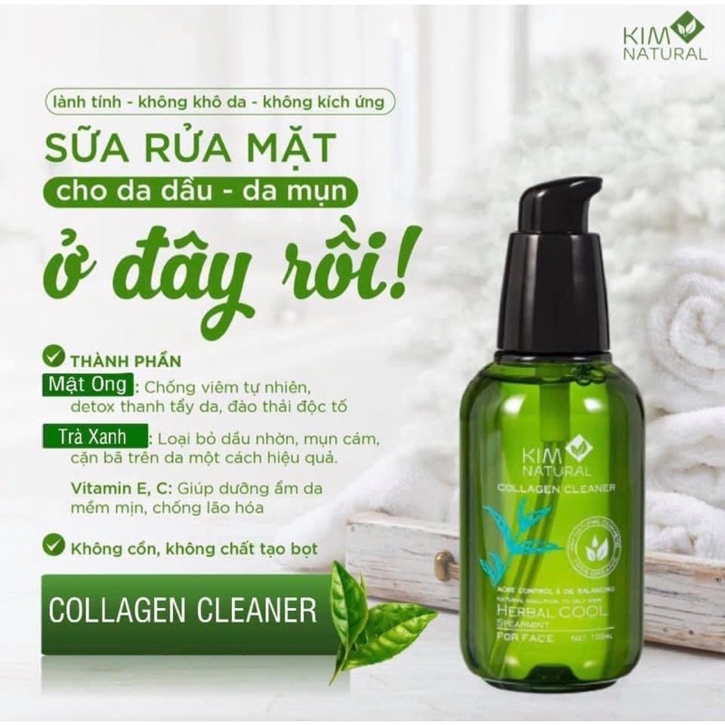 Sữa rửa mặt collagen mật ong Kim Natural 🌿🌿