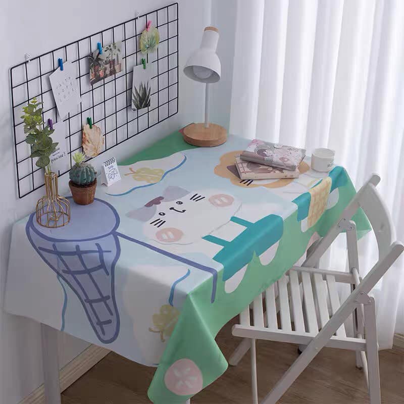 Khăn Trải Bàn 90*60cm Chống Bụi Chống Nước Hình Gấu/thỏ Dễ Thương Họa Tiết Đáng Yêu Chất Lượng Cao