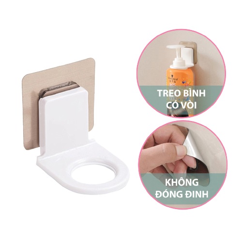 Móc dán treo chai lọ, sữa tắm ( không cần khoan)