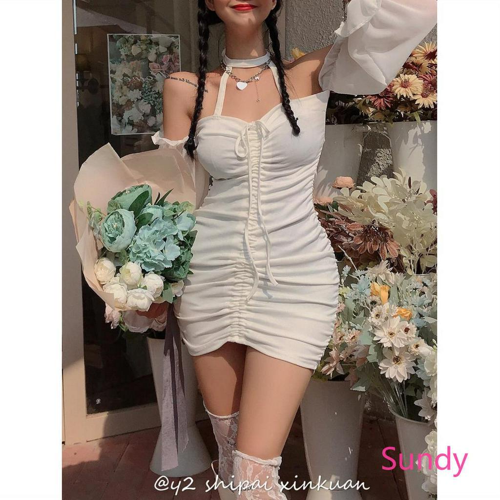 Đầm Chiffon Hở Vai Kiểu Hàn Quốc Thiết Kế Xinh Xắn Cho Nữ