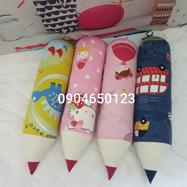 Gối ôm cho bé - gối ôm bút chì size 70cm cho bé 1-4 tuổi