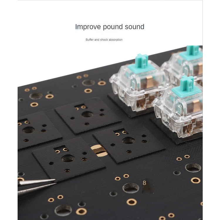 120 Miếng đệm Switch Foam chất liệu Poron IXPE EVA Kelowna dày 0.5mm giảm thiểu âm thanh switch bàn phím cơ DoDo Gear
