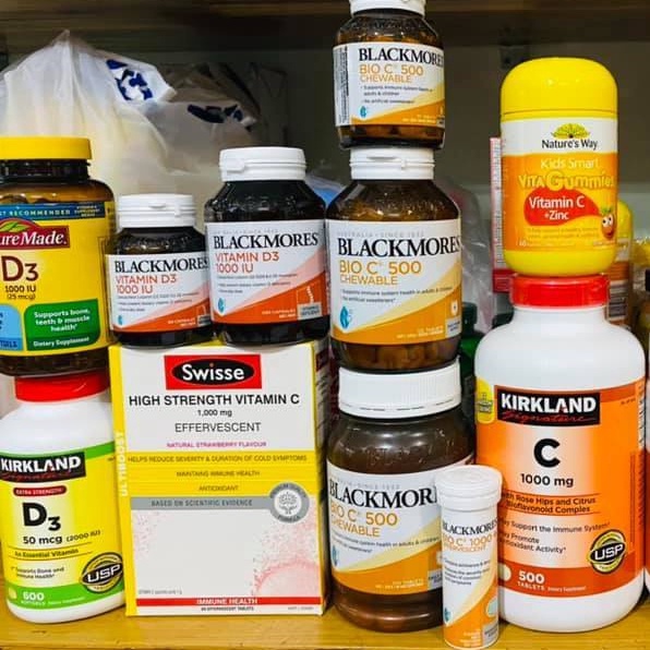 Vitamin D3 ( Blackmores 1000IU, Nature's Bounty 125Mcg, Kirkland Extra Strength 50Mcg, Nature Made 1