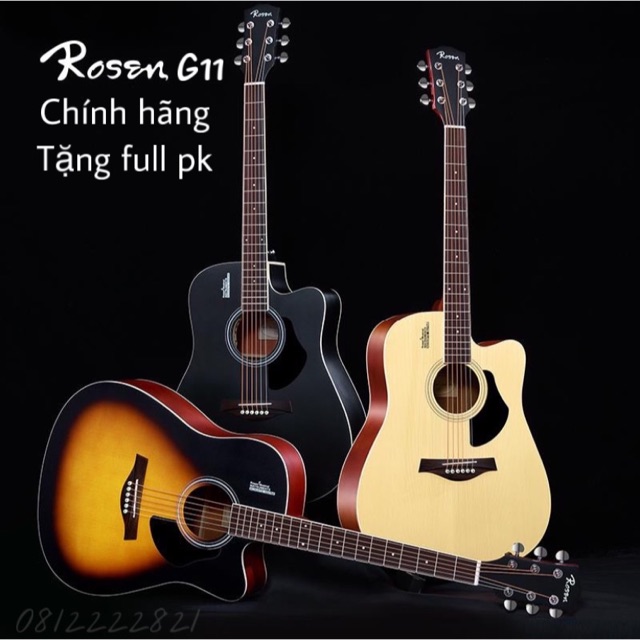 [Lấy mã giảm thêm 30%]Đàn guitar Rosen G11 chính hãng - Tặng đủ phụ kiện