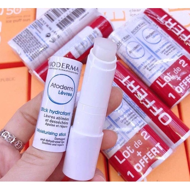 Son Dưỡng Môi Bioderma Atoderm Lèvres Stick Hydratant Moisturising Pháp