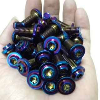 Ốc màu titanium gắn đĩa xe máy_moto