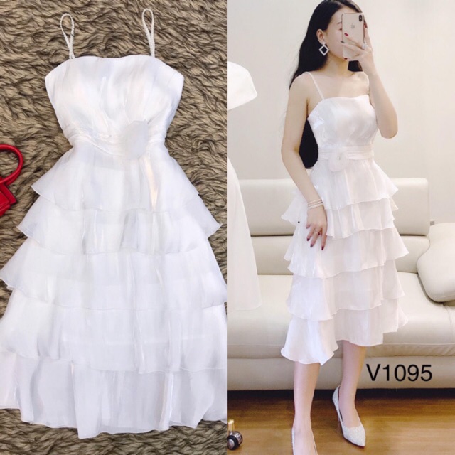 Váy 2 dây tầng