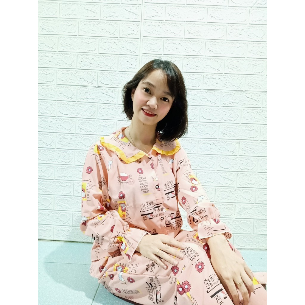 (55-65kg).BỘ TIỂU THƯ LỤA HÀN TAY DÀI QUẦN DÀI | BigBuy360 - bigbuy360.vn