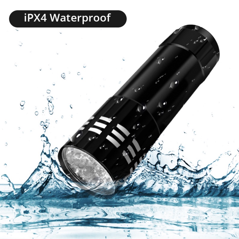 Đèn pin ANKNDO mini 9 bóng LED chất liệu hợp kim nhôm chống thấm nước