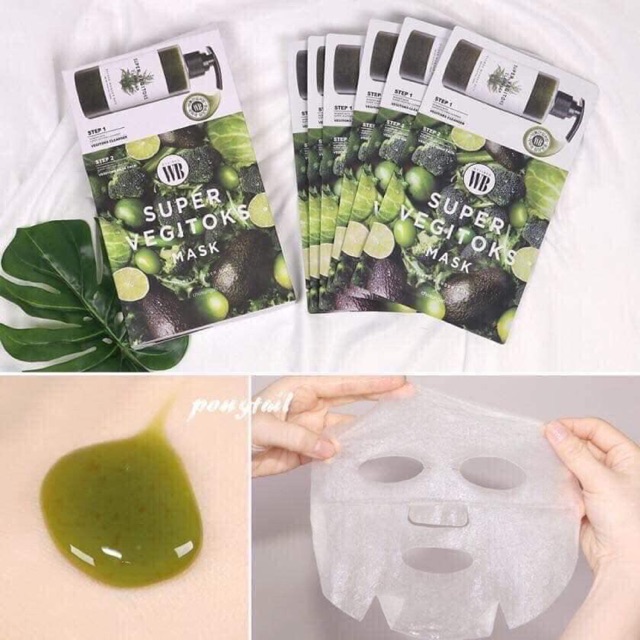 MẶT NẠ RAU CỦ THẢI ĐỘC SUPER VEGITOKS MASK HAN QUỐC