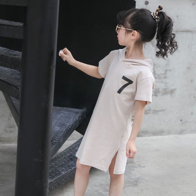 Đầm Công Chúa Mùa Hè Tay Cộc Có Mũ Trùm Đầu Cho Bé 3-4 - 5-6 - 7-8 - 9-10 - 11-12 Tuổi