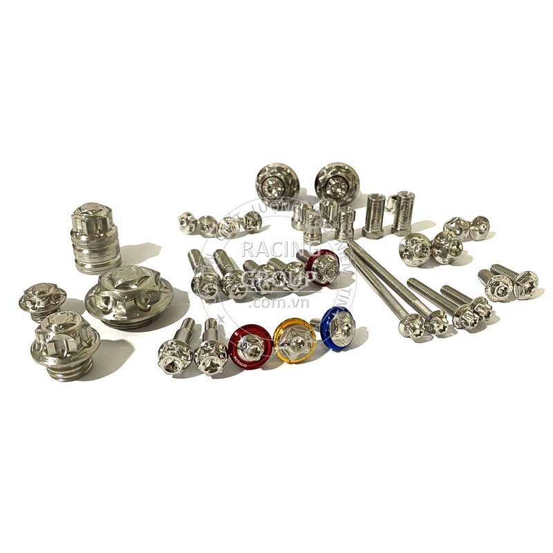 Ốc Salaya 5li15, 5li20 đầu dù gắn mão chắn gió và đồng hồ Winner X, Sonic và áo honda các loại xe và nhiều vị trí khác