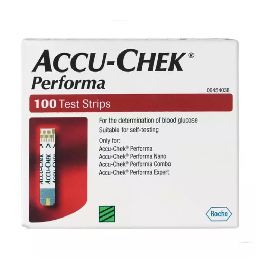 QUE THỬ ĐƯỜNG HUYẾT Accu-Chek Performa 100 's