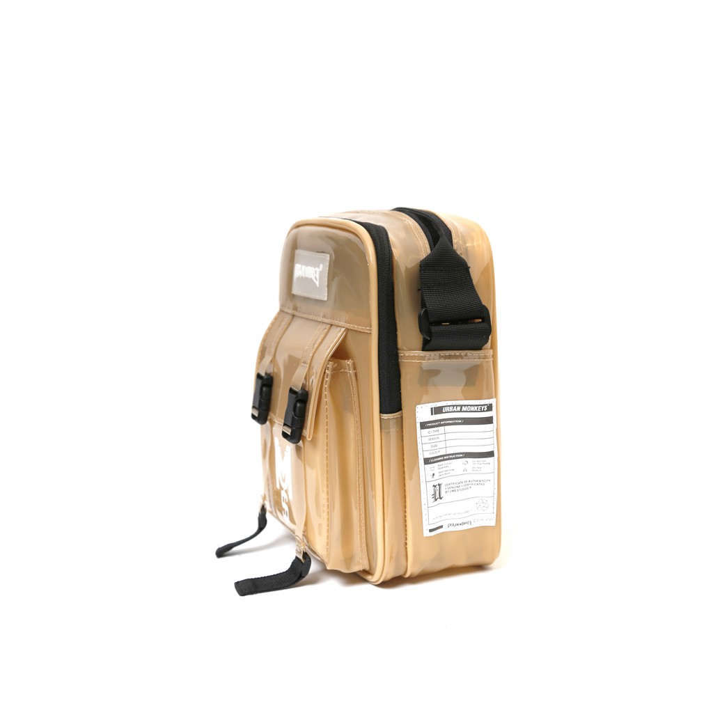 Túi Đeo Chéo URBAN MONKEY PVC TAN Thiết Kế Trong Suốt Chống Nước