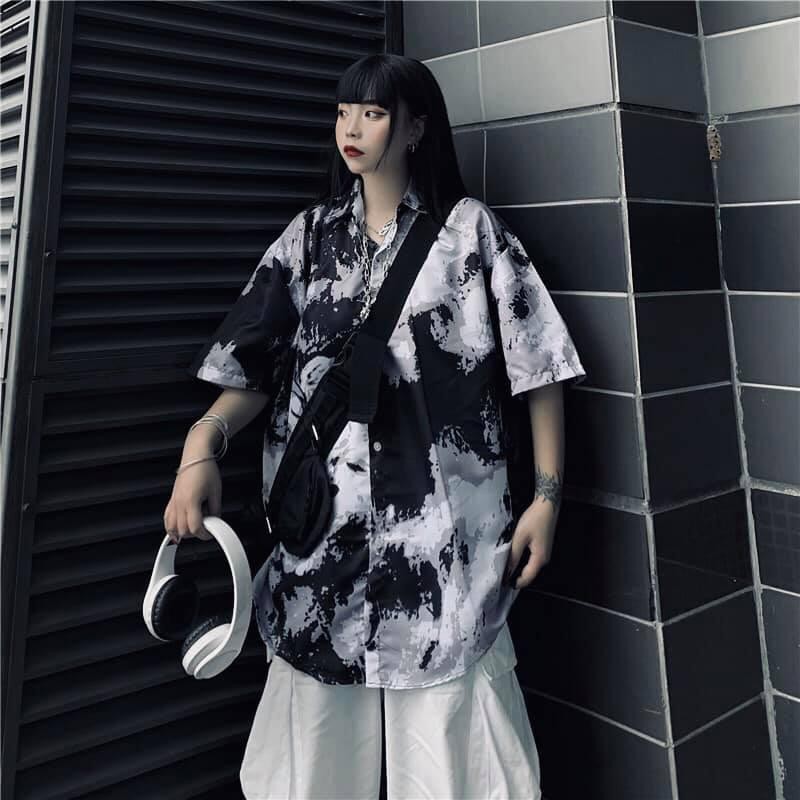 (Nhiều màu) ÁO SƠ MI TIE-DYE MÀU LOANG DARK STORM ULZZANG - ÁO SƠ MI LOANG 4 MÀU OVERSIZE FORM RỘNG | WebRaoVat - webraovat.net.vn