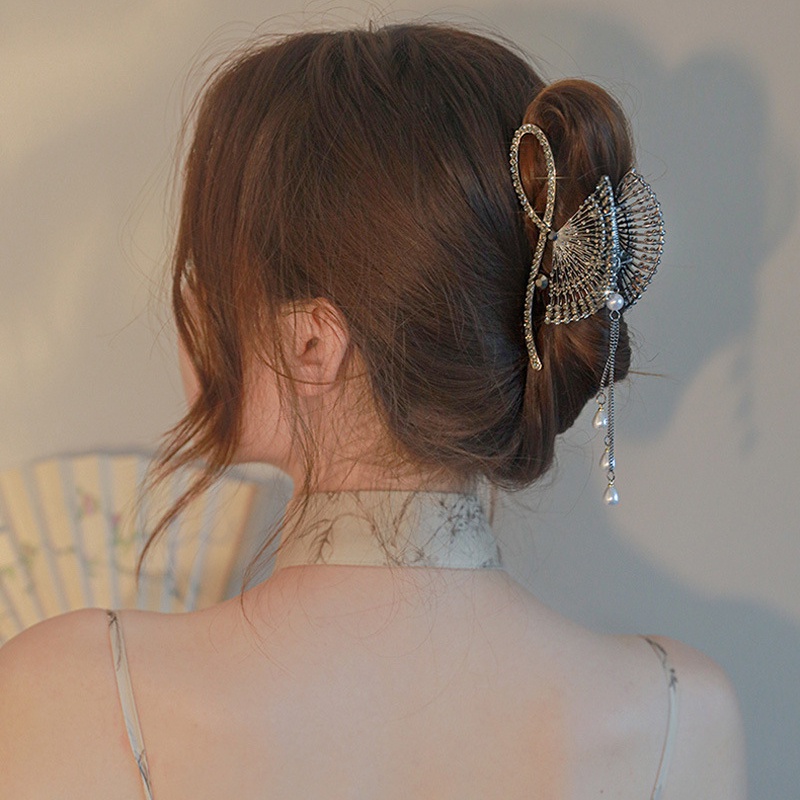 Phụ kiện tóc thời trang mới Kẹp tóc nữ hàn quốc Kẹp tóc quạt cao cấp