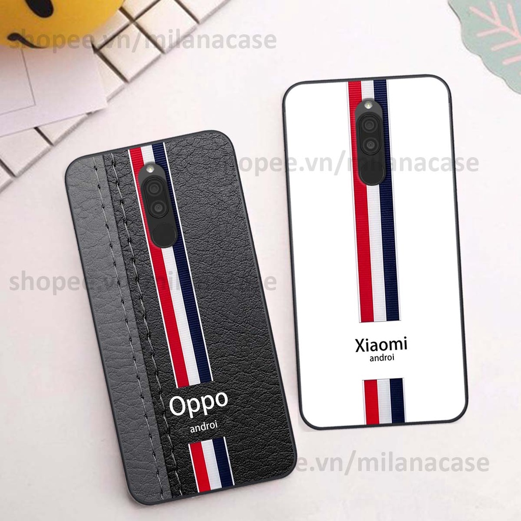Ốp Xiaomi Redmi 8 in giả da phong cách thể thao, cá tính, thời trang