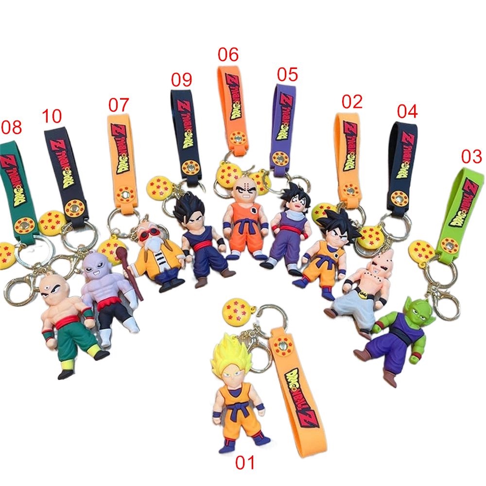 Búp Bê Son Goku Trong Phim Hoạt Hình Dragon Ball Z Bằng Silicon PVC Trang Trí Túi Xách / Móc Khóa