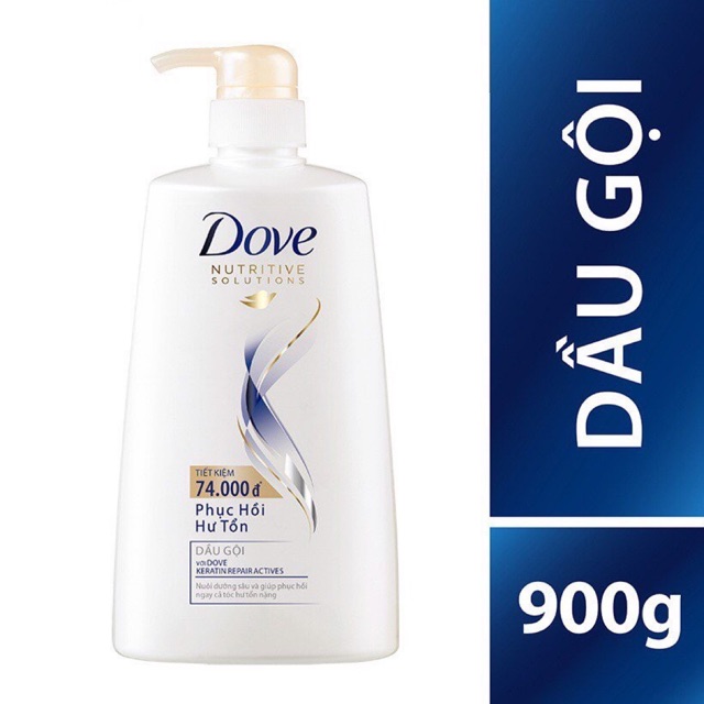 Dầu gội Dove phục hồi hư tổn 900g