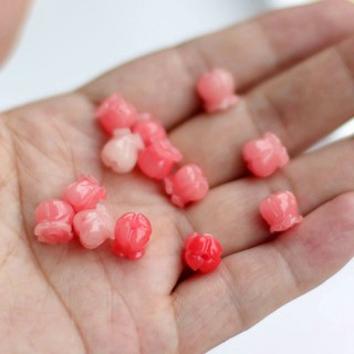 1 nụ hoa hồng 8mm chất liệu đá nguyên liệu làm trâm làm trang sức cổ trang cos[lay cổ phục