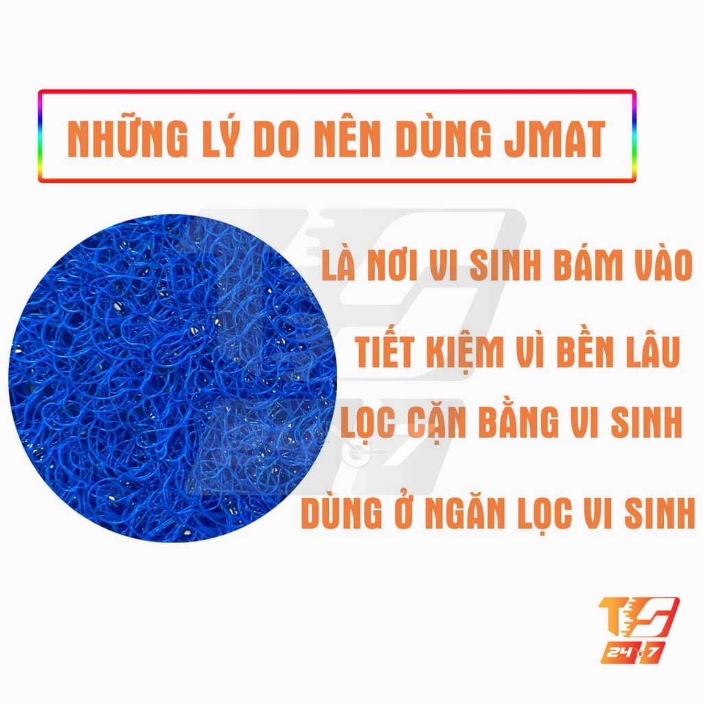 JMAT KHÔNG KEO 25x50CM - Vật Liệu Lọc Tấm Bùi Nhùi Lọc Nước Hồ Cá Rồng, Koi,...