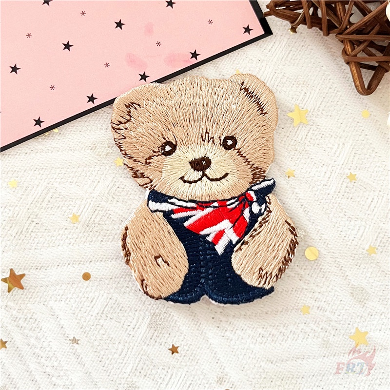 ♥ Sticker Ủi Thêu Hình Gấu Teddy ♥ 1 Sticker Ủi Thêu Hình Huy Hiệu