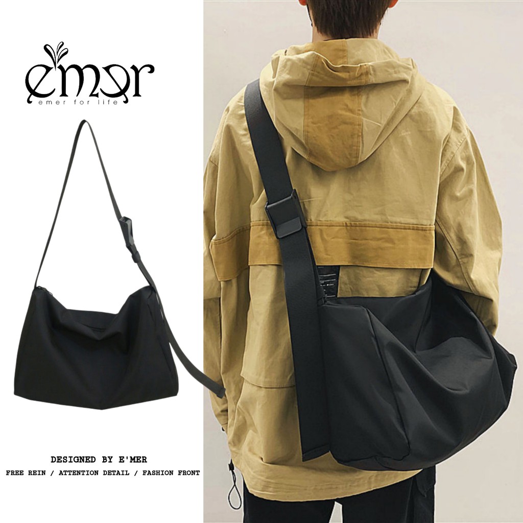 Túi Xách Đeo Chéo Thời Trang Cho Nam Nữ Size Lớn Form To Rộng Phong Cách Unisex Streetwear E'mer 80251 | BigBuy360 - bigbuy360.vn