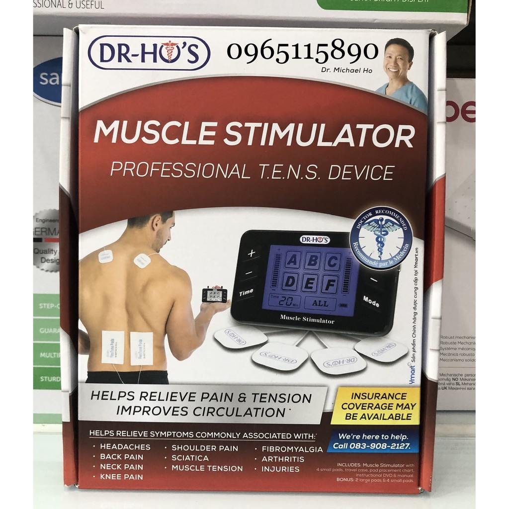 Mua Máy massa Xung Điện Dr Ho's ĐỎ Muscle Stimulator giá rẻ nhất TecKi.Vn