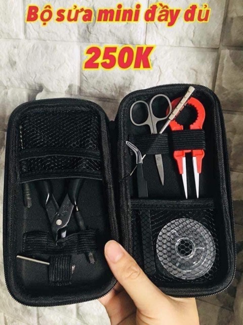 Bộ sửa mini đầy đủ 9 món kèm bao da silicon...