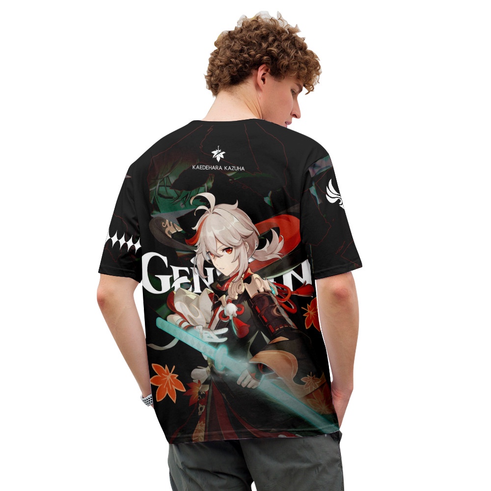 Áo Thun Ngắn Tay In Họa Tiết Genshin Impact Kaedehara Kazuha Cho Nam