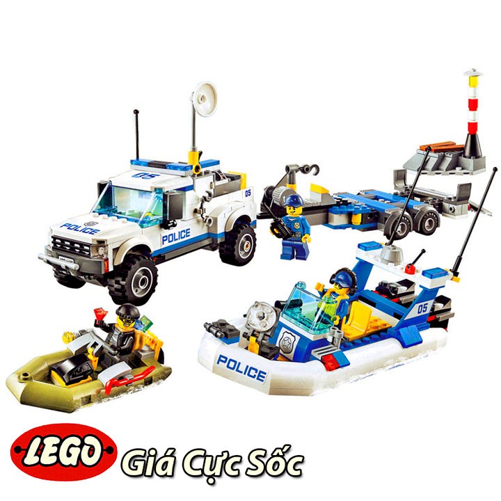 Lego Ninjago Citise Urban BELA 10421 / 409 Chi Tiết. Bộ Lego Xếp Hình Ninjago Cảnh Sát Tuần Tra Biển