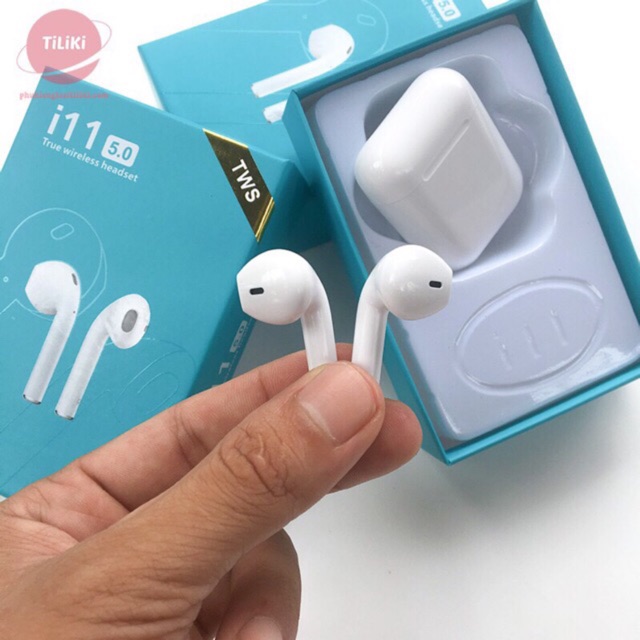 [Video + Bảo hành 12T] Tai Nghe Bluetooth không dây true wireless i11 TWS V5.0 cảm biến vân tay, kết nối như Airpod