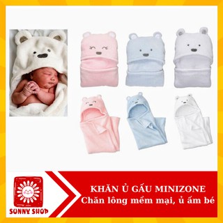CHO CHỌN MÀU - Khăn Choàng Quấn bế bé sơ sinh / Chăn ủ Gấu Minizone cho trẻ em (Hàng Loại 1)