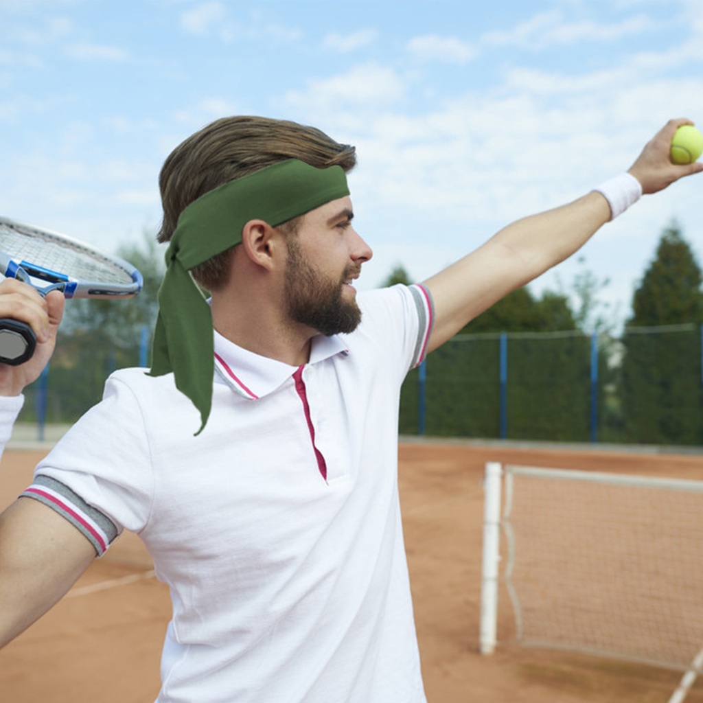 Băng đội đầu thấm hút mồ hôi che tóc dùng chơi thể thao tập yoga ngoài trời 10 màu sắc lựa chọn
