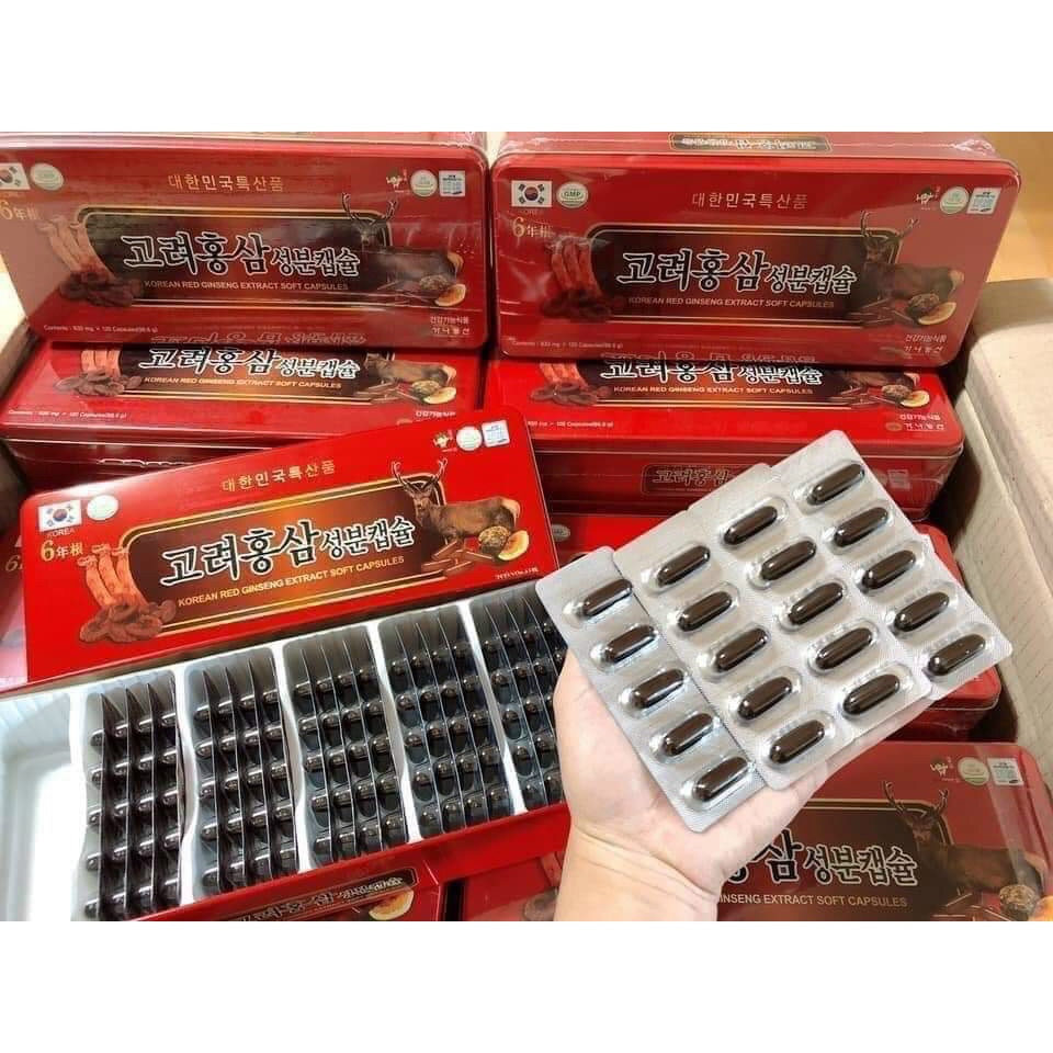 Đạm Sâm Nhung Hươu Linh Chi Kana Đỏ Hàn Quốc 120 viên
