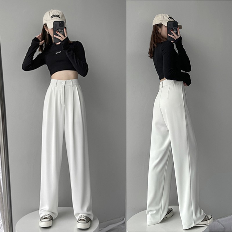 Xiaozhainv Quần ống rộng phong cách mùa hè năng động cho nữ