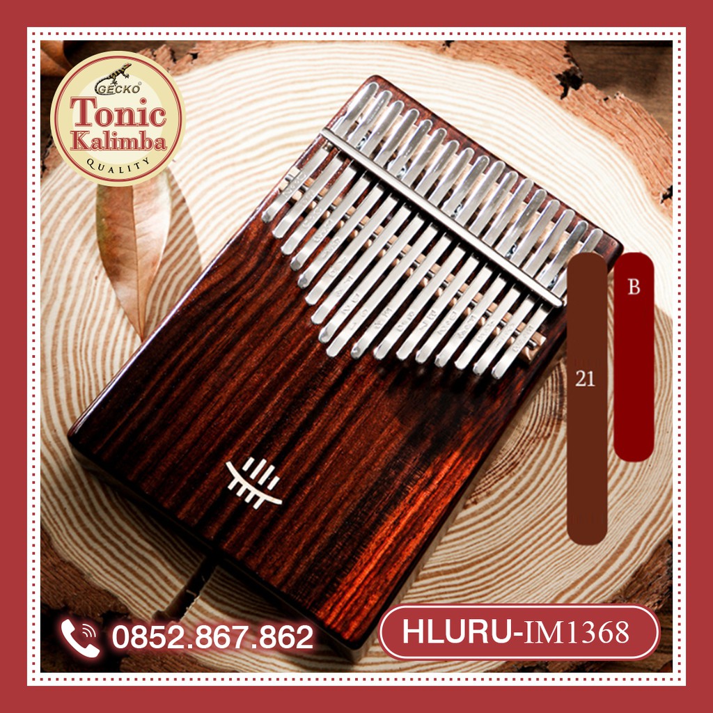 [CÓ SẴN] Giao ngay 2h Đàn kalimba 17 phím/ 21 phím Hluru-IME1368 Tặng búa chỉnh âm stick dán màu túi nhung khăn lau đàn