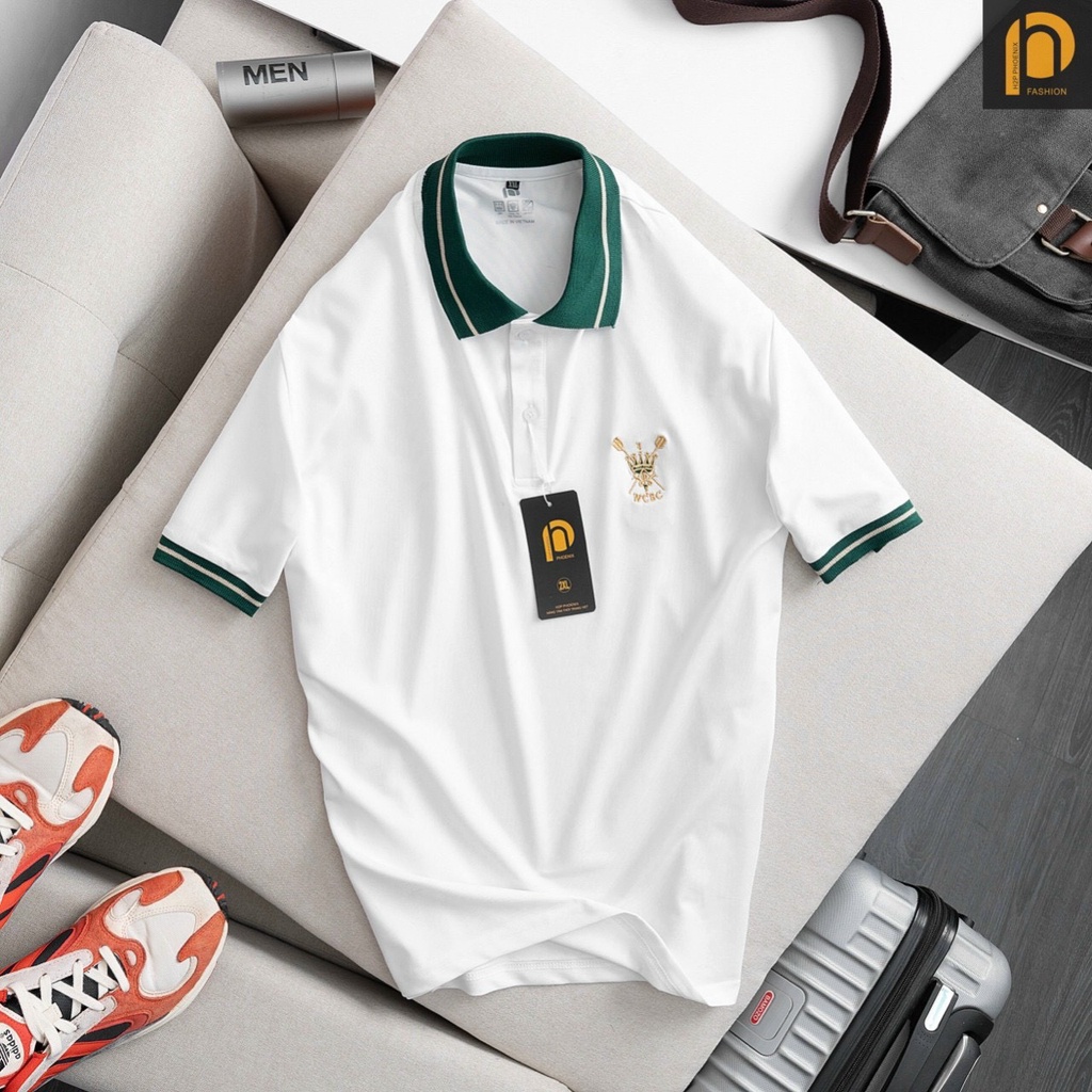 Áo thun nam,Áo Polo nam cổ bẻ vải Cá Sấu Cotton trẻ trung, nặng động