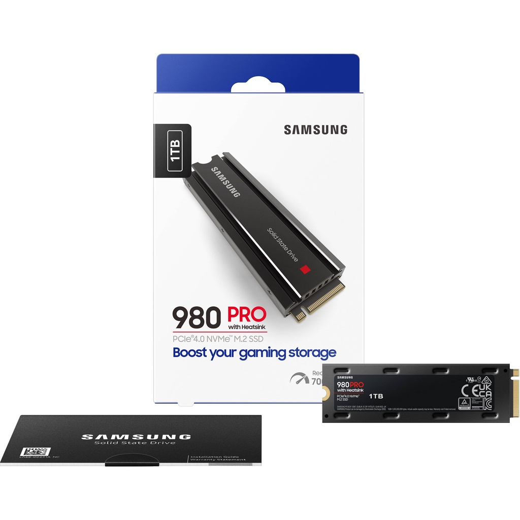 Ổ Cứng SSD Samsung 980 PRO 1TB With Heatsink PCIe Gen 4.0 x4 NVMe V-NAND M.2 2280 - Bảo Hành 5 Năm