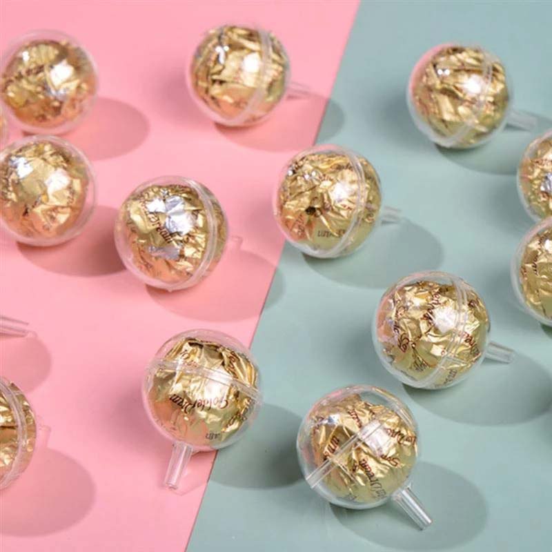 Set 10 giá đỡ với cốc đựng kẹo bằng acrylic trong suốt DIY