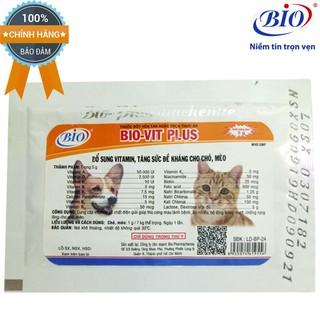 Thuốc bột bổ sung vitamin,tăng sức đề kháng cho chó,mèo bio-vit-102