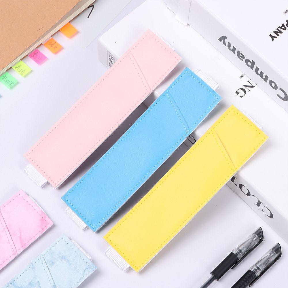 Túi Đựng Bút Bằng Len Co Giãn Màu Cầu Vồng Thủ Công Có Thể Điều Chỉnh Giá Đỡ