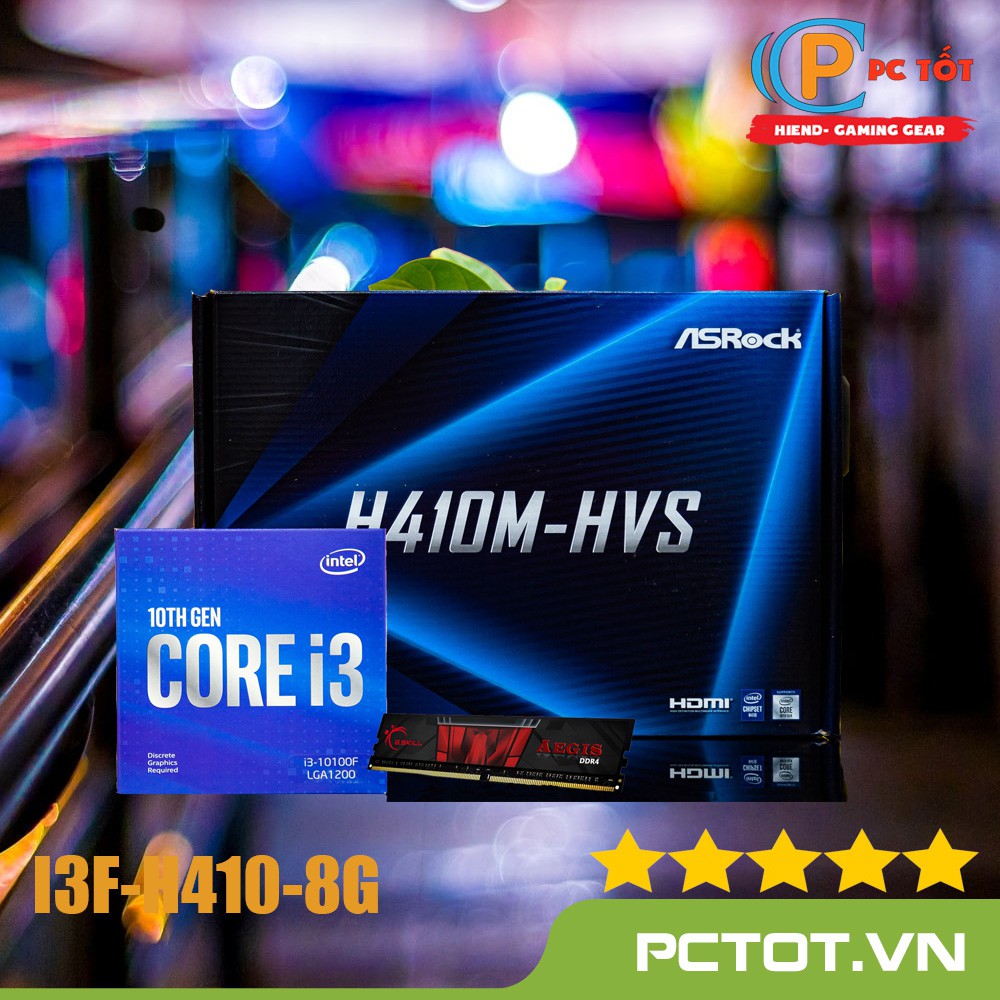 Combo máy tính gen 10 siêu rẻ (i3 10100F/H410M/8Gb RAM) - Chính hãng