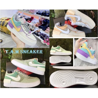 Giày Sneaker thể thao phong cách bản phối nhiều màu đế độn ( Full bill+box+size )