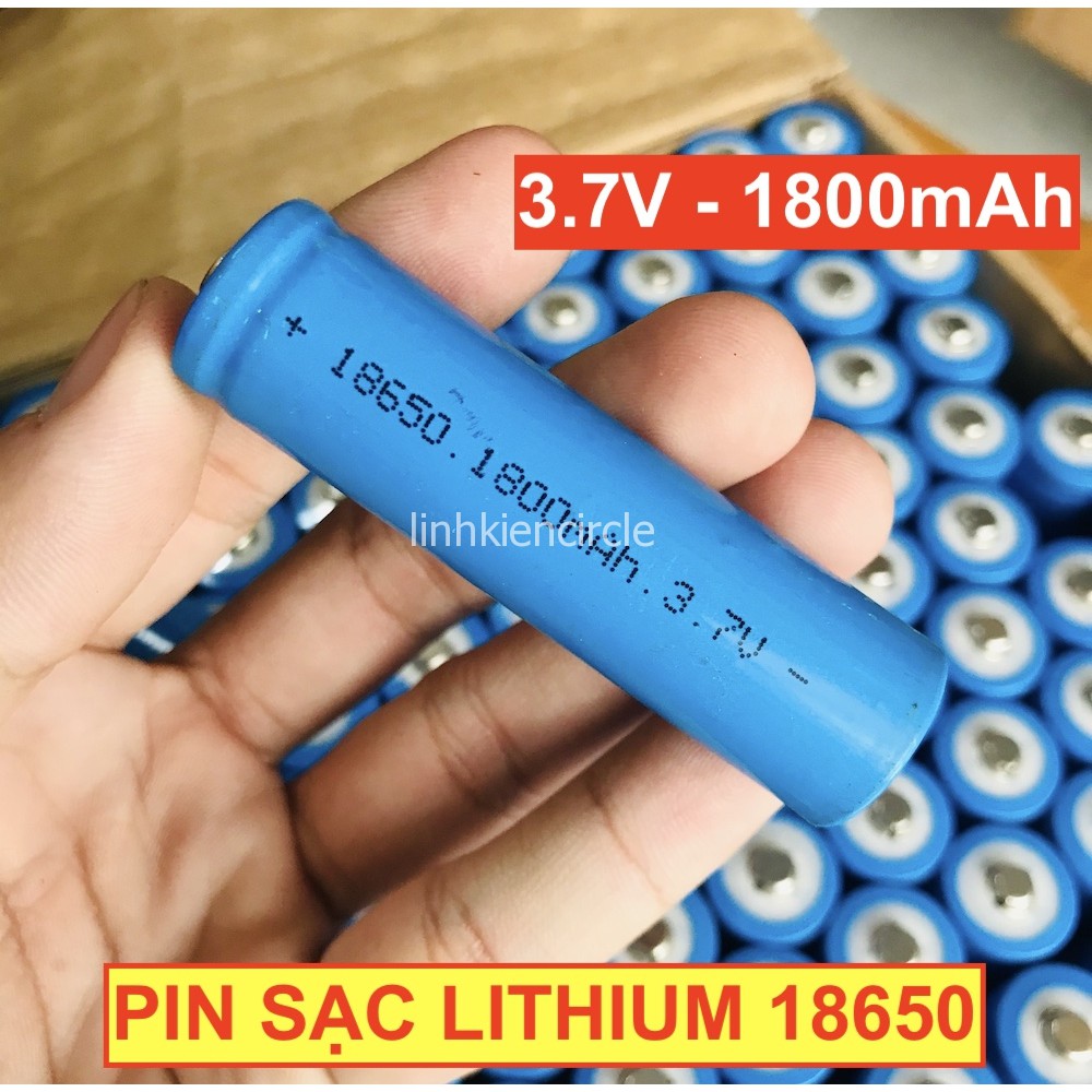 HÀNG MỚI - Pin sạc lithium 18650 cell pin 3.7V dung lượng 1800nAh - LK0310