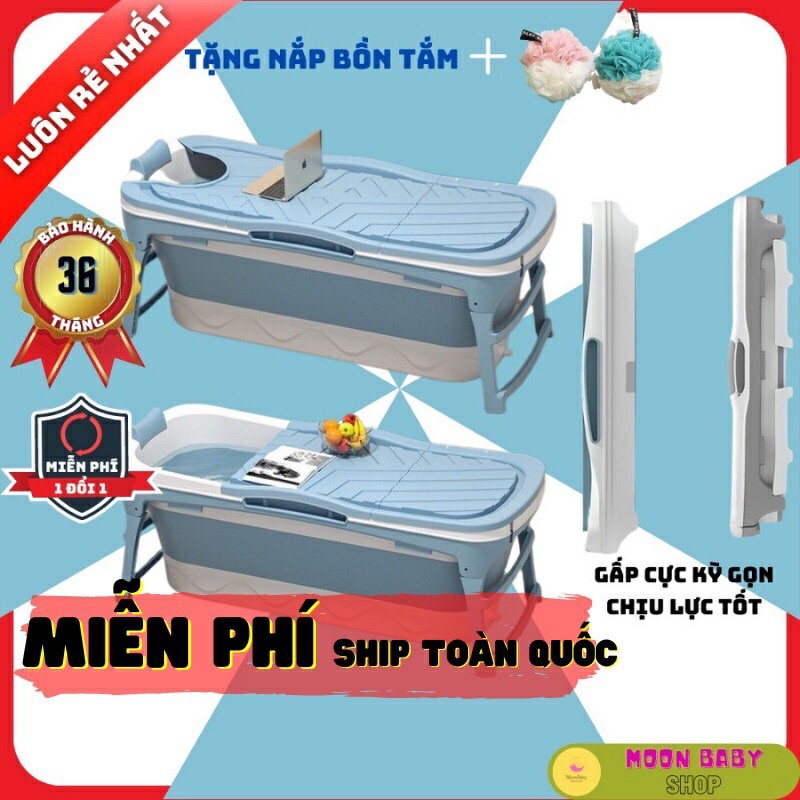 Bồn tắm gấp gọn /  chậu tắm cho người lớn, gia đình tắm, xông hơi thư giãn chất liệu nhựa PP và Silicon tiện lợi