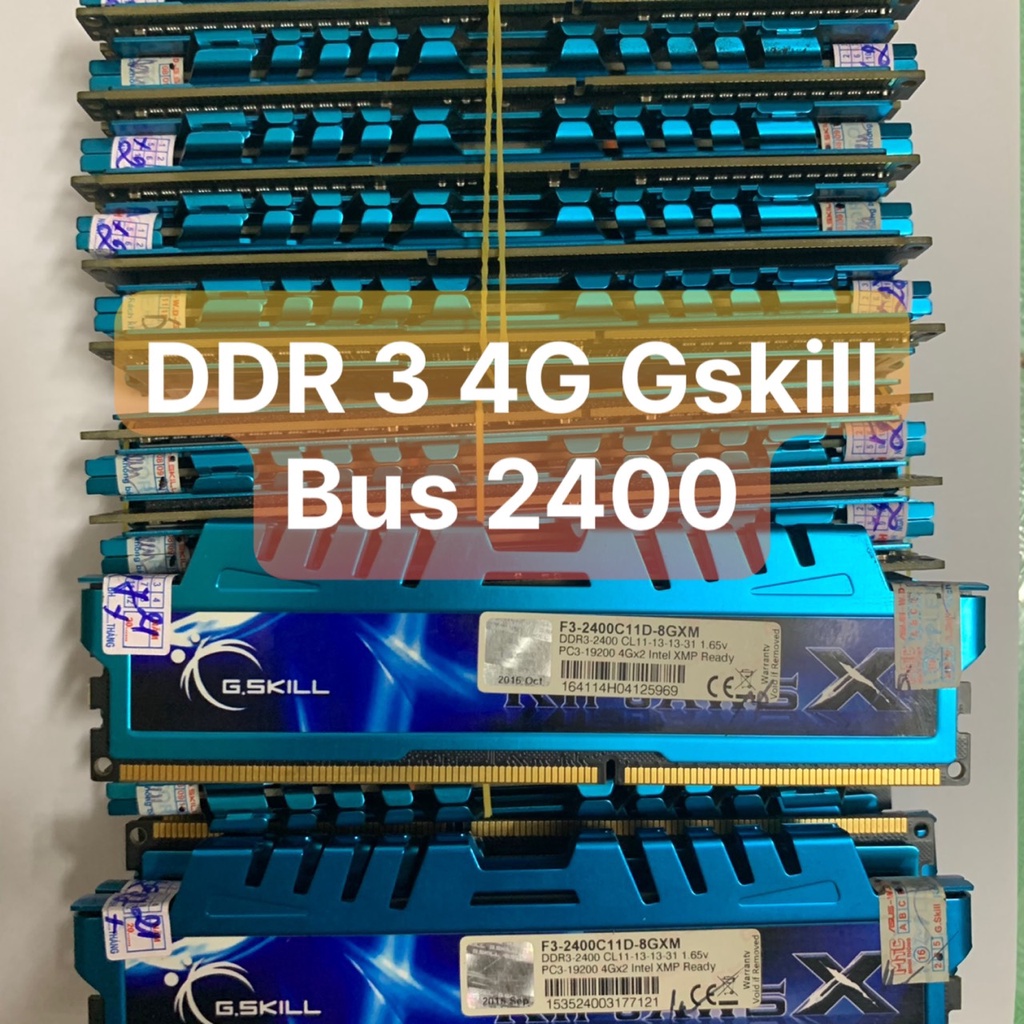 Ram 4G - DDR3 - Bus 2400 Gskill Tản Nhiệt Xanh Chính hãng - Vi Tính Bắc Hải