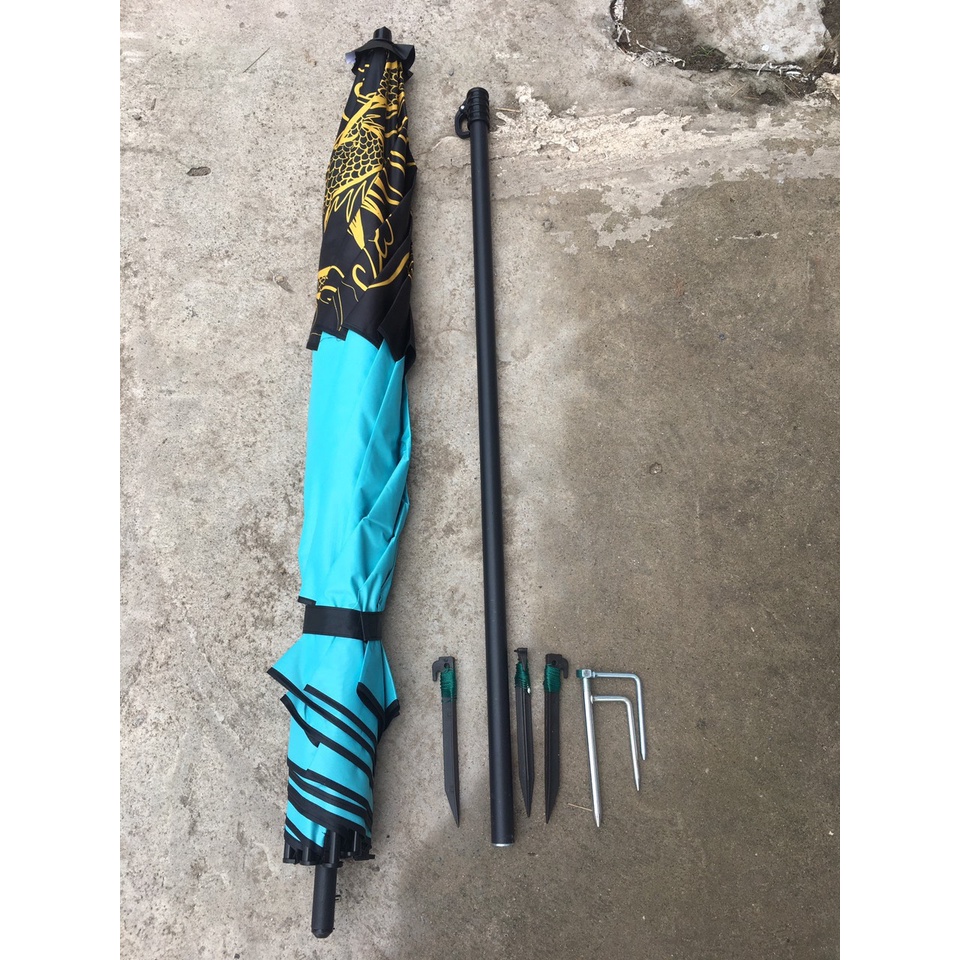 Ô dù dã ngoại, ô dù đi câu kim long Ô Kim Long 2 tầng mẫu mới 2022, size 2m2 vs 2m4, có 5 màu