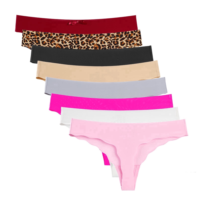 Quần lót đúc size S-XL bằng lụa lạnh siêu mỏng thoáng khí cạp thấp họa tiết da báo/màu trơn cho nữ