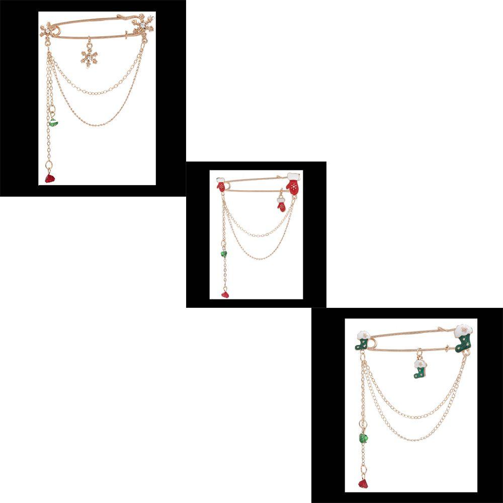 Quà Tặng Giáng Sinh Năm Mới Hình Tuần Lộc Sáng Tạo​ Ghim Cài Áo Kim Loại Hình Người Tuyết